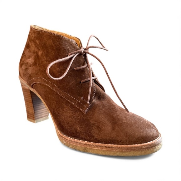 Ralph Lauren Purple Label Brown Suede Ankle Boots - Picture 2 of 13